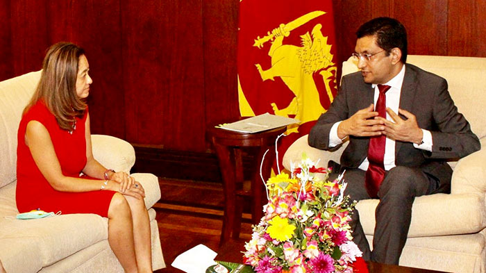 The U.S. Ambassador to Sri Lanka, Julie J. Chung met Sri Lanka’s Minister of Foreign Affairs Ali Sabry