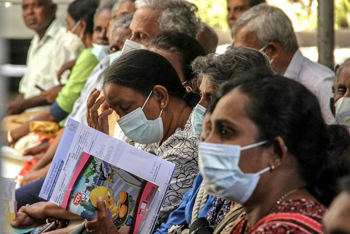 Patients at the National Hospital in Colombo, Sri Lanka