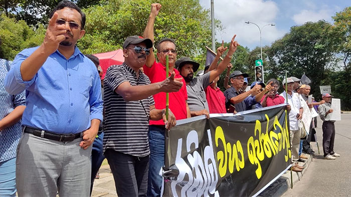 Protest near the Parliament of Sri Lanka