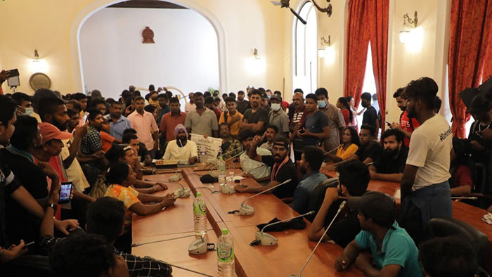 Protesters stormed the President's House in Colombo, Sri Lanka