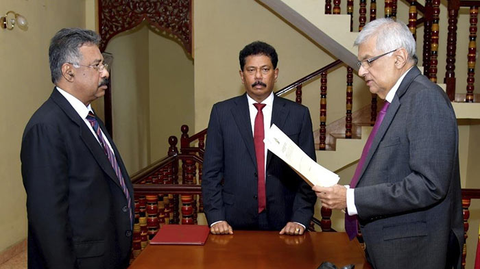 Ranil Wickremesinghe takes oath as the Acting President in Colombo Sri Lanka