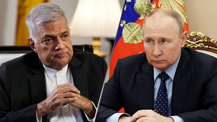 Ranil Wickremesinghe and Vladimir Putin