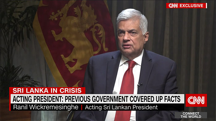 Ranil Wickremesinghe with CNN