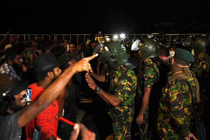 Sri Lankan security troops raid Galle Face protest site in Colombo