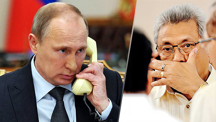 Russia President Vladimir Putin and Sri Lanka President Gotabaya Rajapaksa