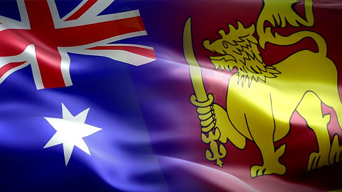 Australia Sri Lanka flags