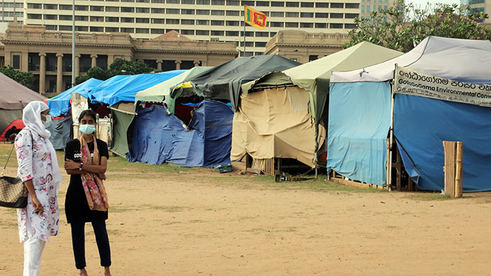 Galle Face protest site in Colombo, Sri Lanka