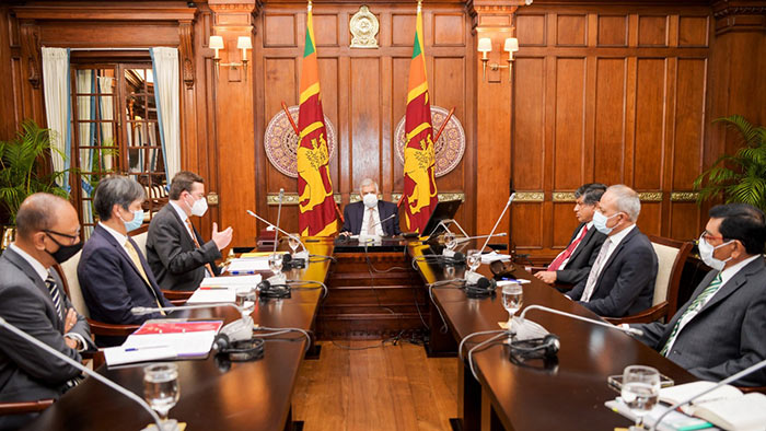 IMF delegation meets Sri Lankan President Ranil Wickremesinghe