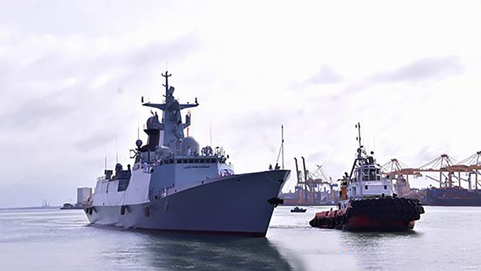 Pakistani warship PNS Taimur arrives at Colombo Port in Sri Lanka