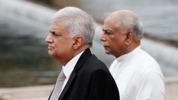 Sri Lanka President Ranil Wickremesinghe with Prime Minister Dinesh Gunawardena