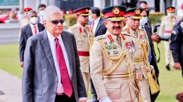Sri Lanka President Ranil Wickremesinghe with Army Commander Vikum Liyanage