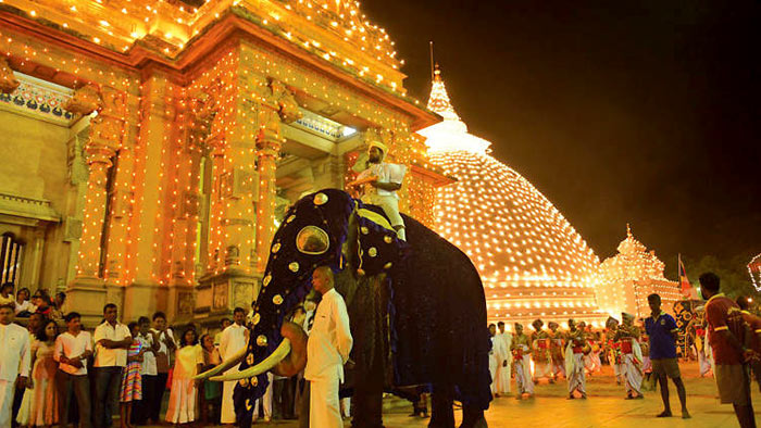 Duruthu Perahera at Kelaniya temple in Sri Lanka