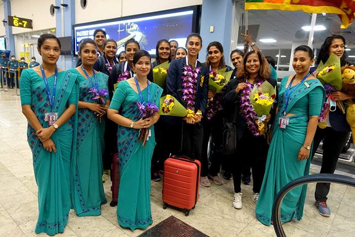 Sri Lankan Netball Asian Champions return to Sri Lanka