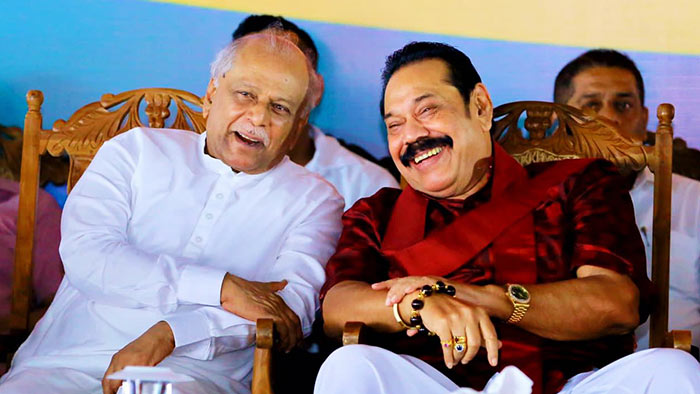 Dinesh Gunawardena with Mahinda Rajapaksa