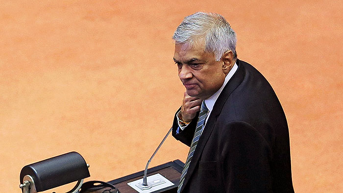 Sri Lanka President Ranil Wickremesinghe in Parliament of Sri Lanka