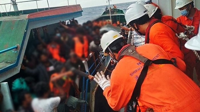 More than 300 Sri Lankans were rescued at sea off the Spratly Islands