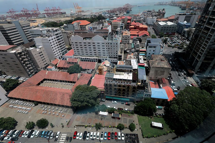 Business district in Colombo Sri Lanka