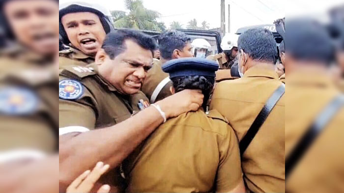 Police officers harassing Female Police officers in Sri Lanka