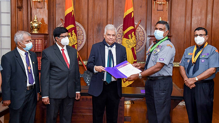 Sri Lankan President assures his support to expand Sri Lanka Scout movement