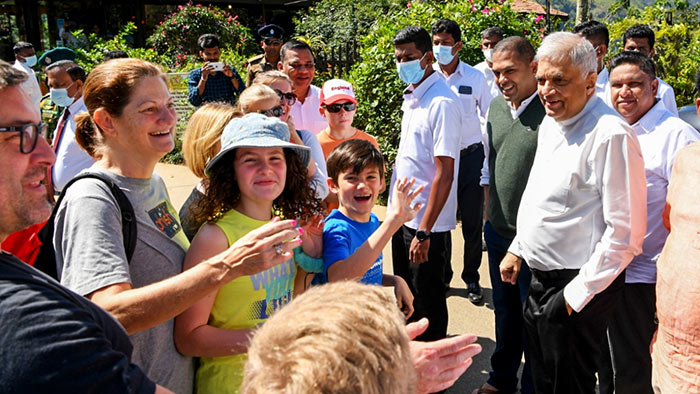 Sri Lanka President Ranil Wickremesinghe at Ella tourism zone