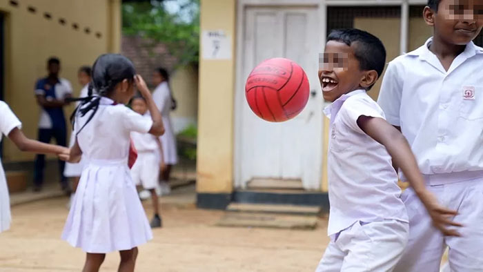 Sri Lankan children playing in school