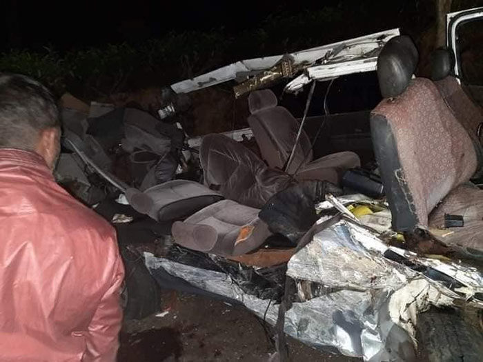 Fatal Bus van three wheeler accident at Nanu Oya in Nuwara Eliya