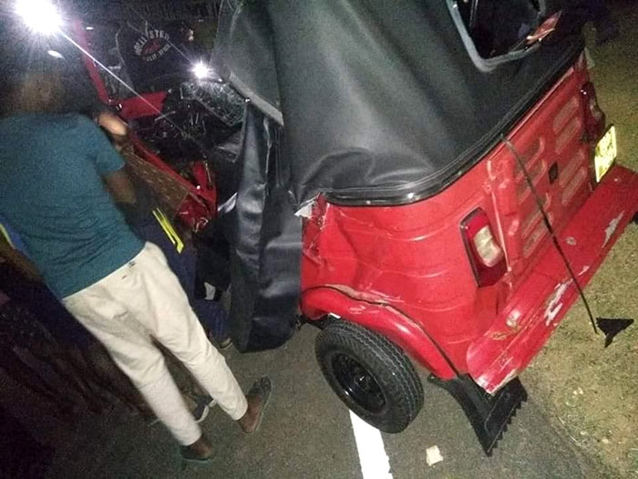 Fatal Bus van three wheeler accident at Nanu Oya in Nuwara Eliya