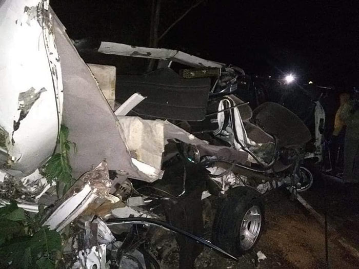 Fatal Bus van three wheeler accident at Nanu Oya in Nuwara Eliya
