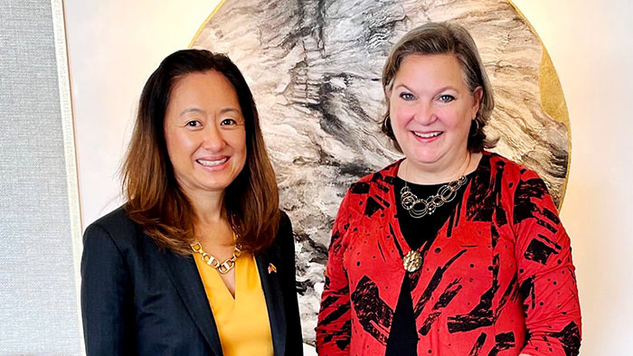 Julie Chung with Victoria Nuland