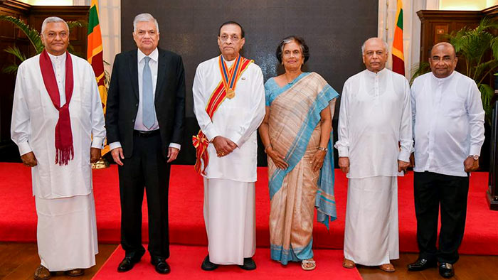 Karu Jayasuriya bestowed with the 'Sri Lankabhimanya' Award