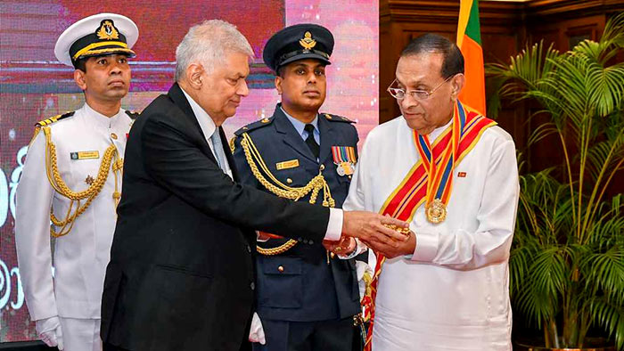 Karu Jayasuriya bestowed with the 'Sri Lankabhimanya' Award