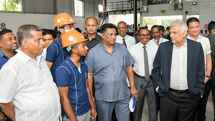 President Ranil Wickremesinghe at the opening of Volta Auto Tec Engineering Private Limited in Minneriya