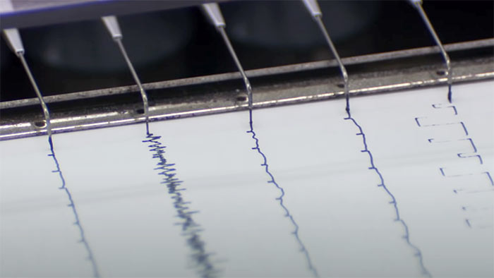 Richter scale reports earth tremor