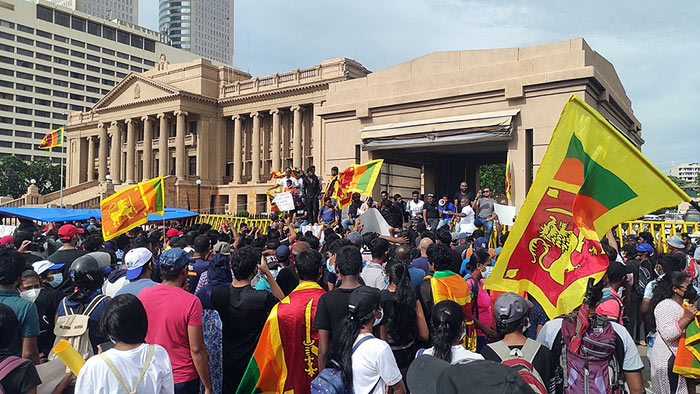 Aragalaya at Galle Face in Colombo Sri Lanka