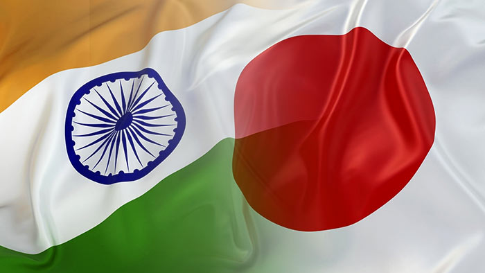 India Japan flags