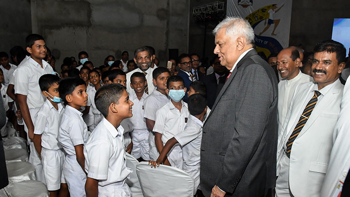 Sri Lanka President Ranil Wickremesinghe at Matara Rahula College