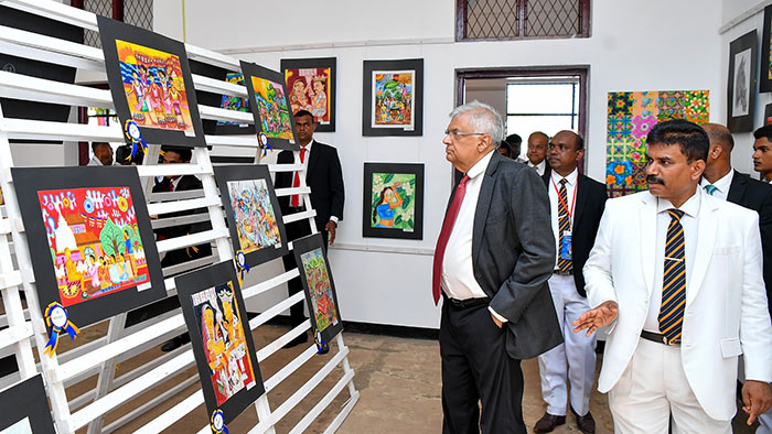 Sri Lanka President Ranil Wickremesinghe at Matara Rahula College