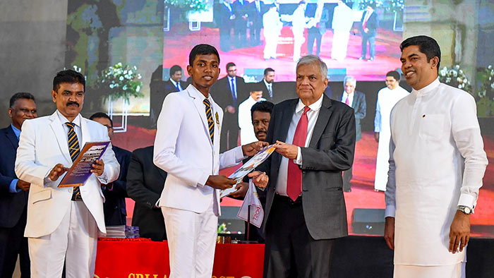 Sri Lanka President Ranil Wickremesinghe at Matara Rahula College