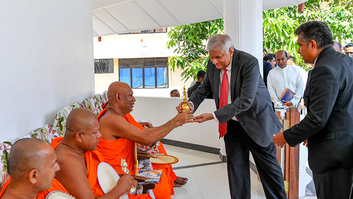 Sri Lanka President Ranil Wickremesinghe at Matara Rahula College