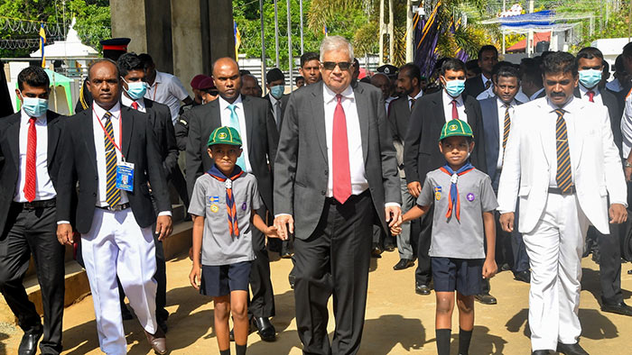 Sri Lanka President Ranil Wickremesinghe at Matara Rahula College