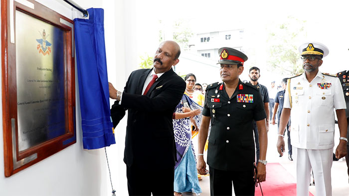 Defence Secretary General Kamal Gunaratne at General Sir John Kotelawala Defence University in Sri Lanka