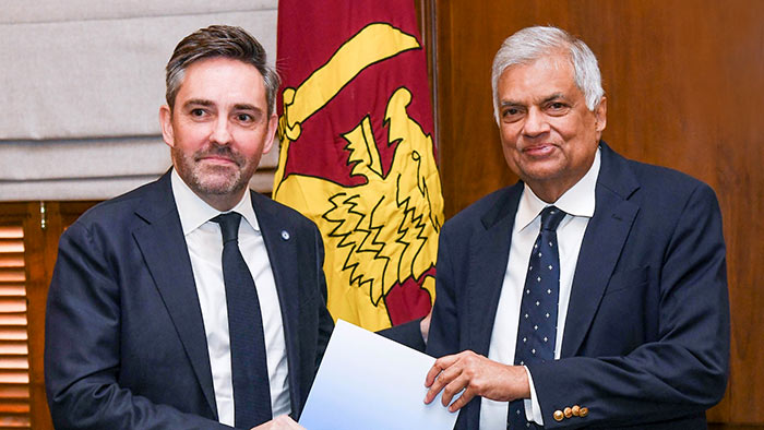 United Nations Resident Coordinator Marc-André Franche meets Sri Lankan President Ranil Wickremesinghe
