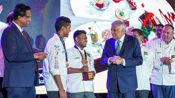 Sri Lankan President Wickremesinghe at the Award Ceremony and a Gala dinner of the ‘Bocuse d’Or 2023’ competition held at the Waters Edge Grand Ballroom