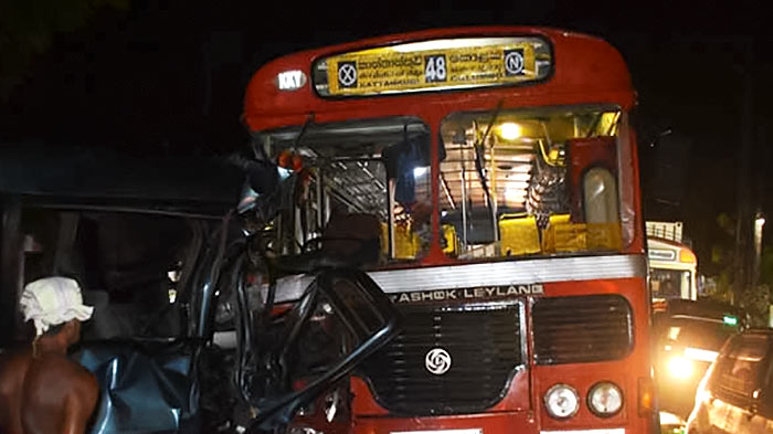 Bus accident in Kajugama Sri Lanka