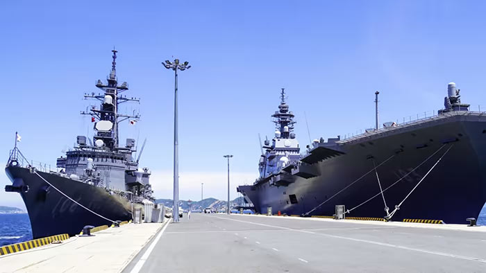 The Japanese Maritime Self-Defense Force destroyer JS Samidare