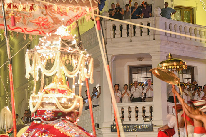 Sri Lanka President Ranil Wickremesinghe watching at Kandy Esala Perahera