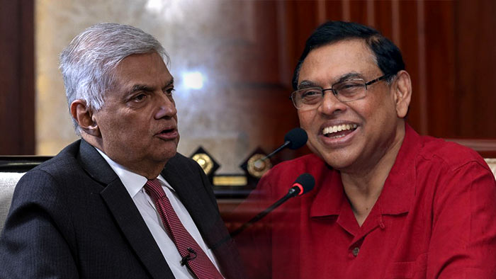 Sri Lanka President Ranil Wickremesinghe and Basil Rajapaksa