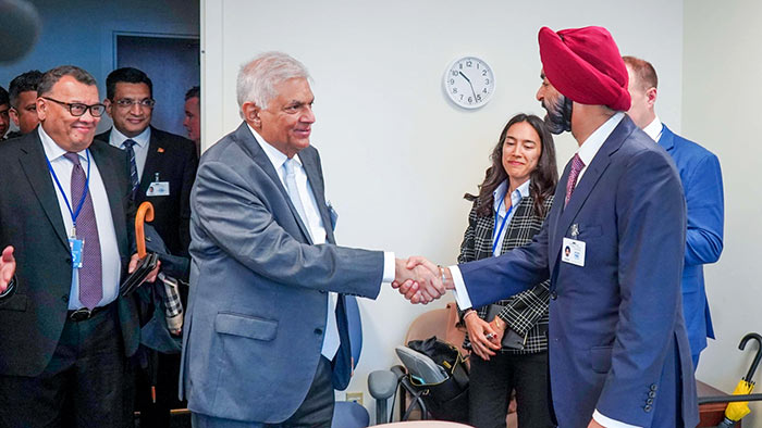 Sri Lanka President Ranil Wickremesinghe meets World Bank President Ajay Banga