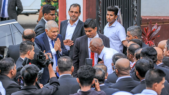 Sri Lanka President Ranil Wickremesinghe at Al Mubarak Central College in Malwana