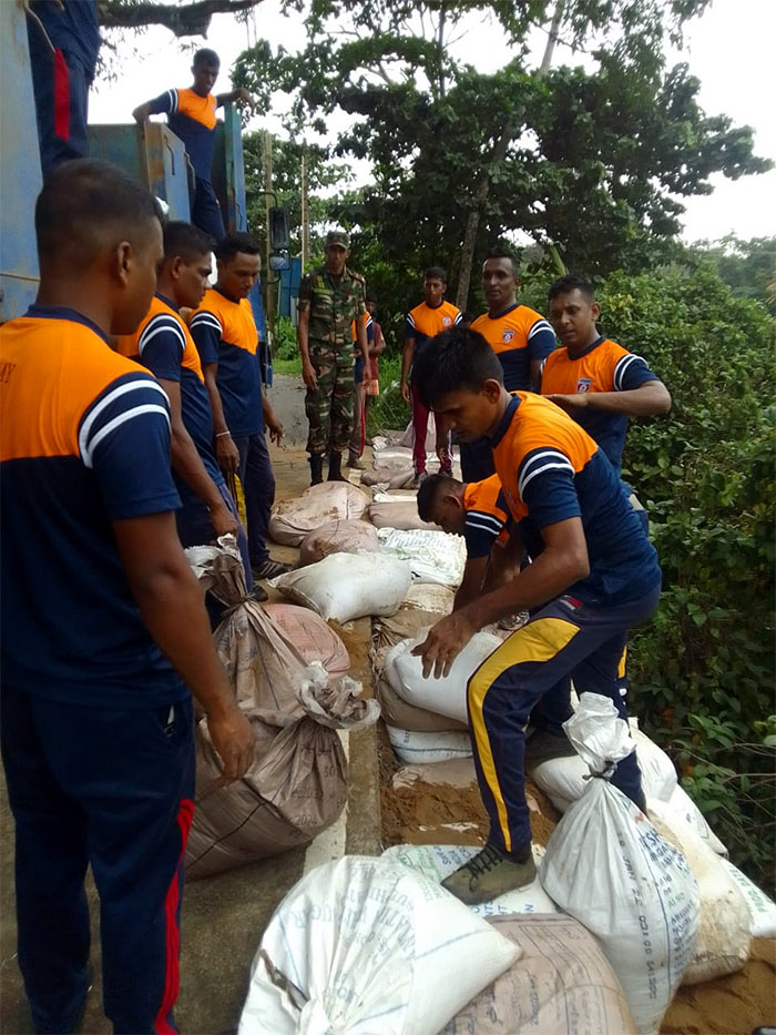 Sri Lanka's Armed forces launched regular disaster relief operations